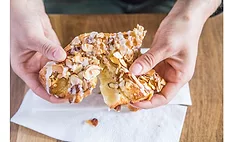Snacks made with almonds
